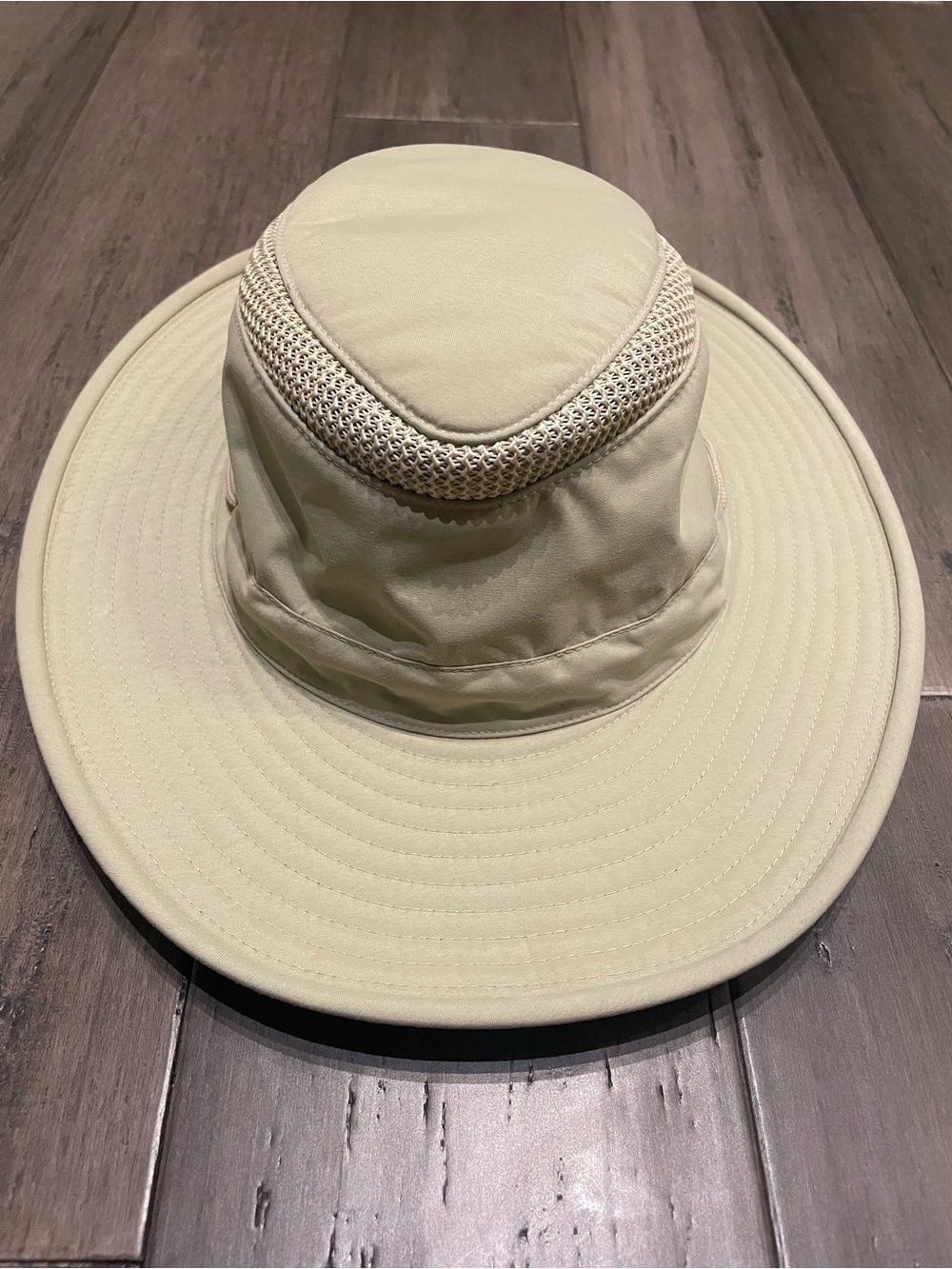 Tilley Airflo Wide Brim Sun Hat Khaki Beige Made in Canada Outdoor Hiking